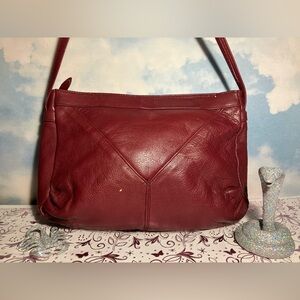 Leather Shoulder Bag / Purse (Red)